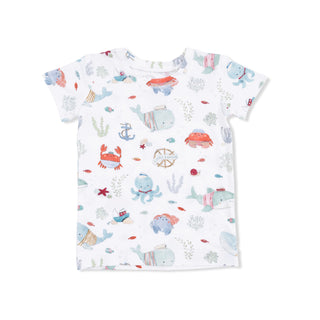 Sailor Sea Creatures Short Sleeve Loungewear Set