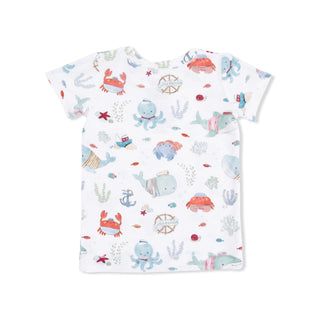 Sailor Sea Creatures Short Sleeve Loungewear Set