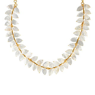 Mermaid Garden Vine Necklace 14”+3”MOP