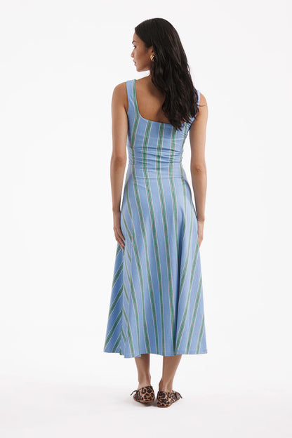 Diana Dress Hydrangea Stripe