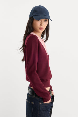 Two In One Sweater Berry Noir Blush