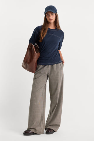 Pull On Trouser Mini Plaid