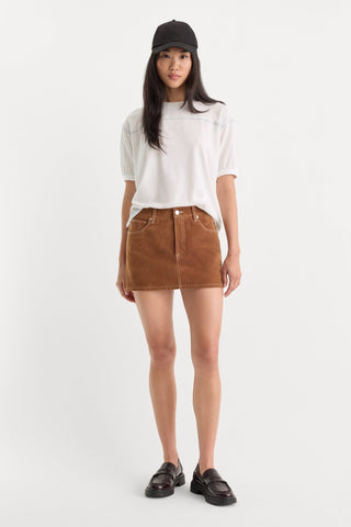 Better Than Suede Mini Skirt Cafe Clay