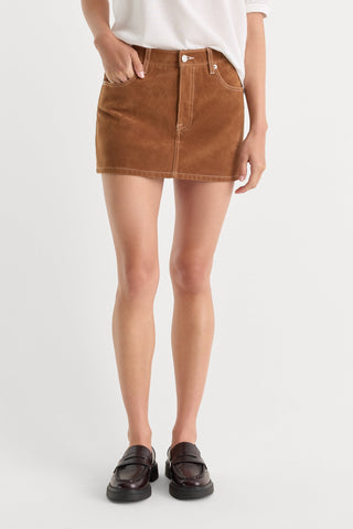 Better Than Suede Mini Skirt Cafe Clay