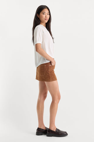 Better Than Suede Mini Skirt Cafe Clay