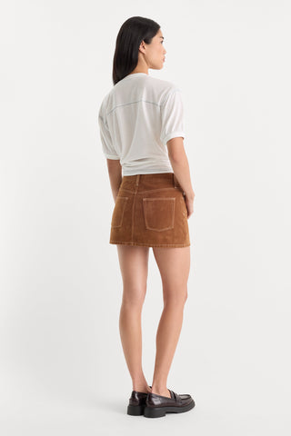 Better Than Suede Mini Skirt Cafe Clay