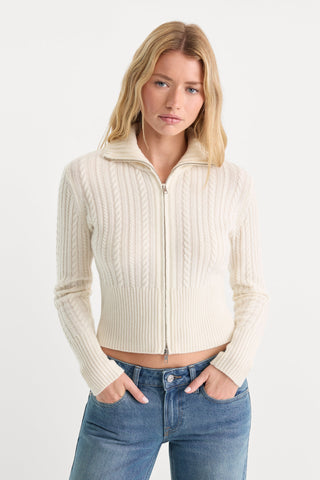 Cable Zip Up Chalk