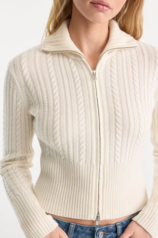 Cable Zip Up Chalk