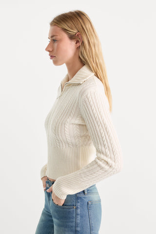 Cable Zip Up Chalk