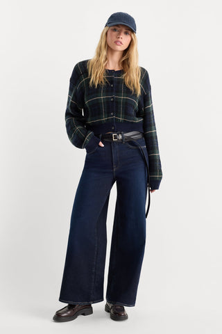 Soft Tech Good Waist Palazzo Ankle Jeans Rinse Indigo1308