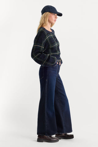 Soft Tech Good Waist Palazzo Ankle Jeans Rinse Indigo1308