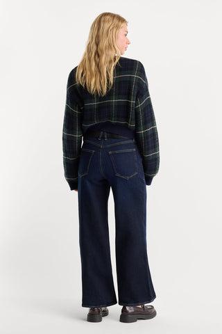 Soft Tech Good Waist Palazzo Ankle Jeans Rinse Indigo1308