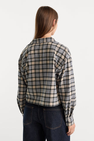Patch Pocket Shirt Tan Plaid