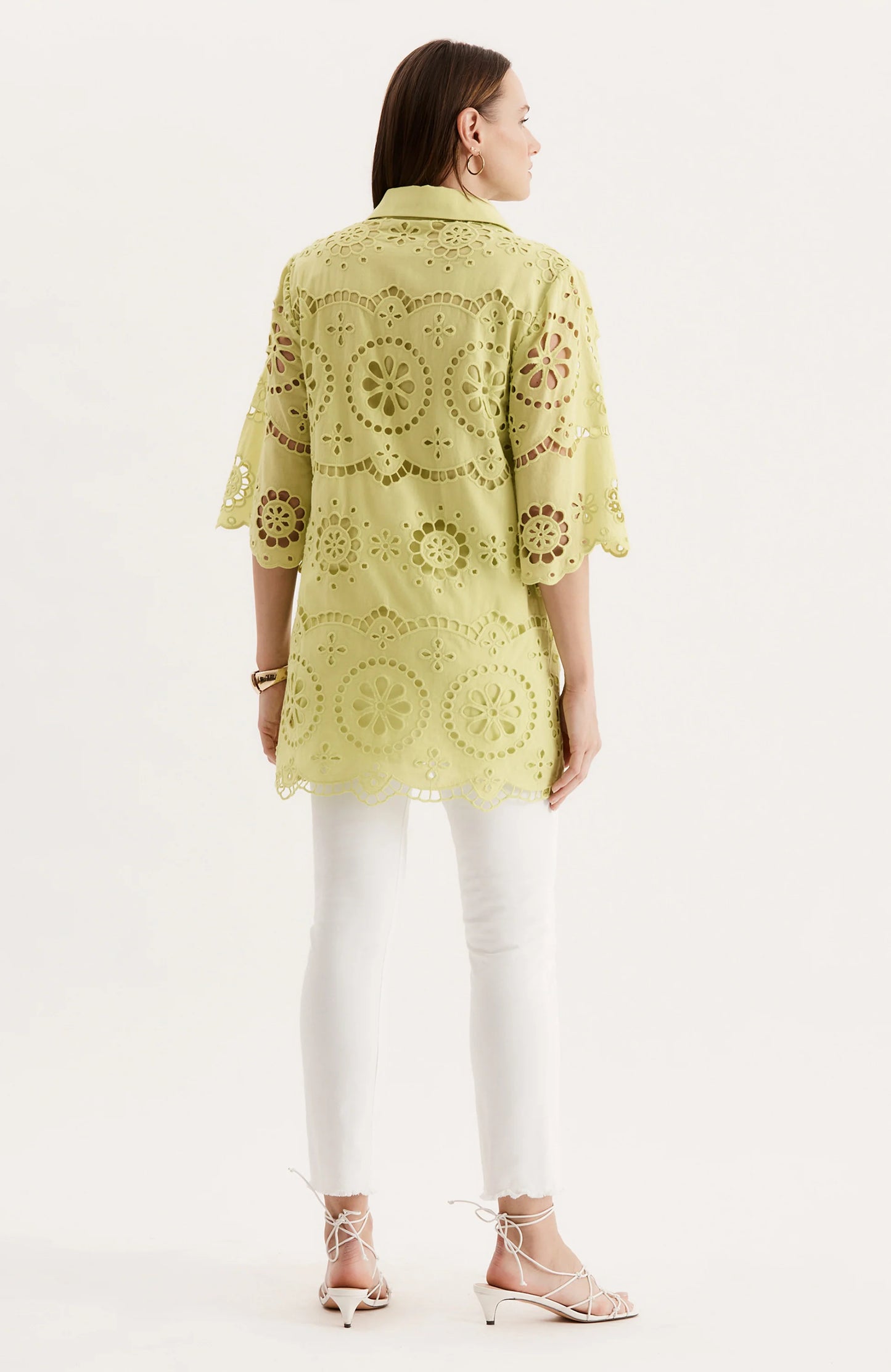 Penny Eyelet Tunic Wild Lime