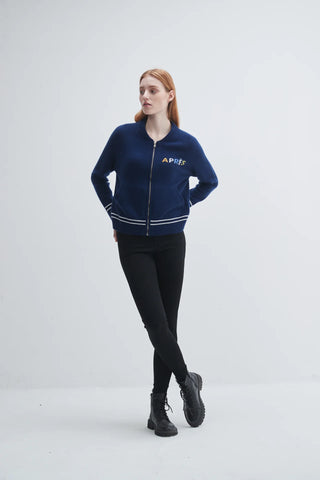 Apres Ski Full Zip Cardigan Navy