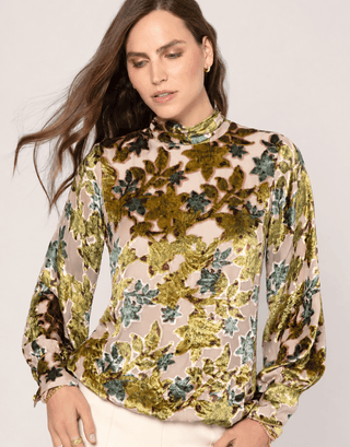 Erinne Velvet Blouse Veranda Starflower