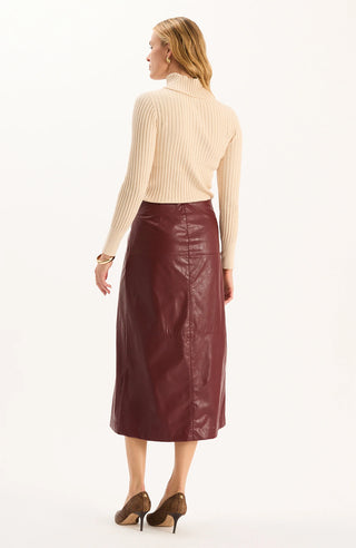 Cotton Cashmere Ribbed Turtleneck