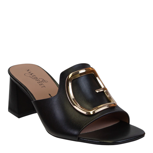 Cupel In Black Heeled Sandal