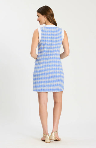 Kirk Knit Dress White/Vista Blue
