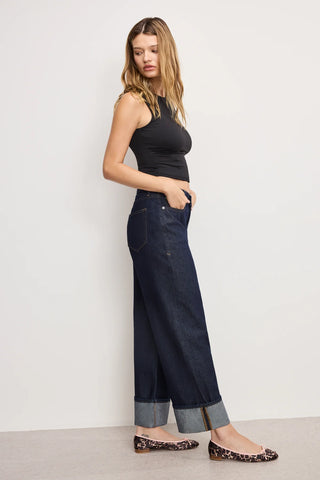 Good Low Rise Baggy Cuffed Jeans Indigo
