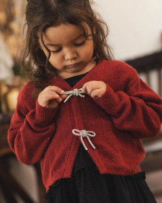 Bow Cardigan Ruby