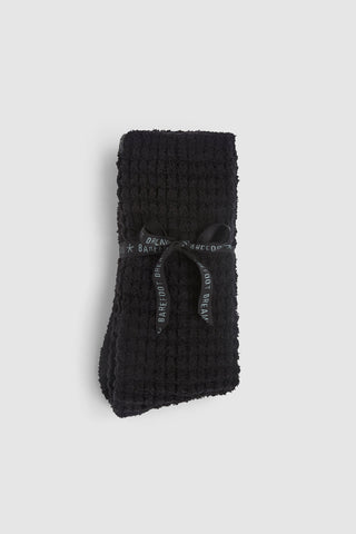 CozyChic Waffle Socks Black