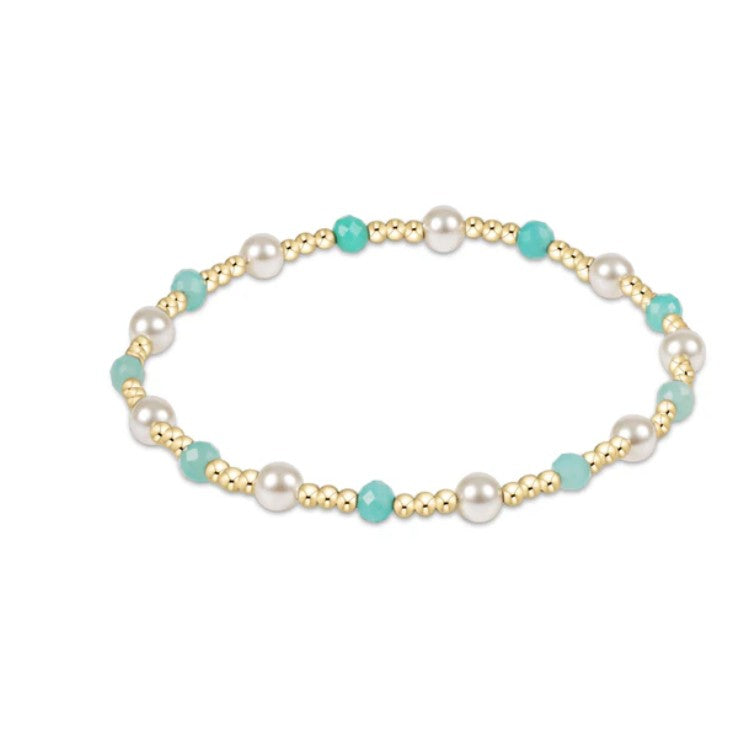 Pearl Sincerity Pattern 4mm Bead Bracelet- Amazonite