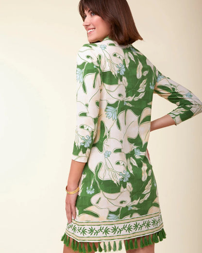 Kit Jersey Dress Ogeechee Tropical Leaf