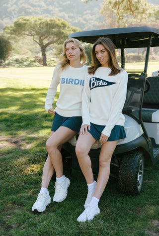 Riley Crewneck Sweater Birdie Pennant Ivory