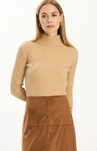 Cotton Cashmere Turtleneck Iced Coffee