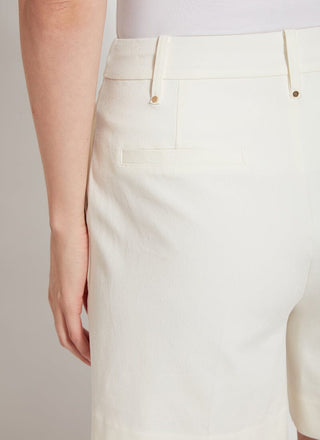 Amanda Stretch Twill Short Off White
