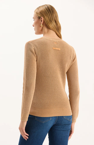 Mineral Wash Crew Neck Sweater Golden Wheat