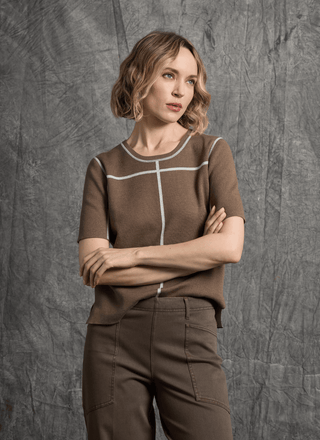 Odessa Reversible Knit Short Sleeve Tee
