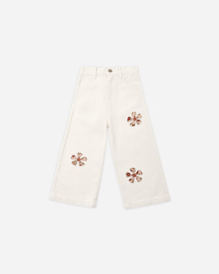 Straight Leg Pant Daisy Patches
