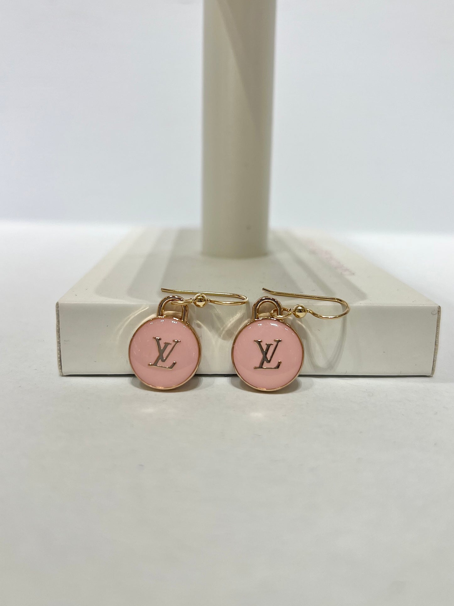 Louis Vuitton Gold Earrings Pink