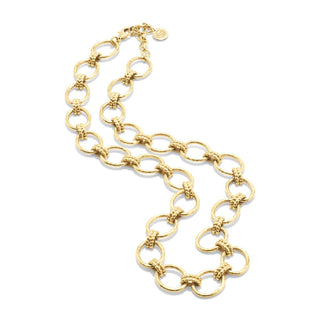 Cleopatra Grande Link Necklace 16”x2” Gold