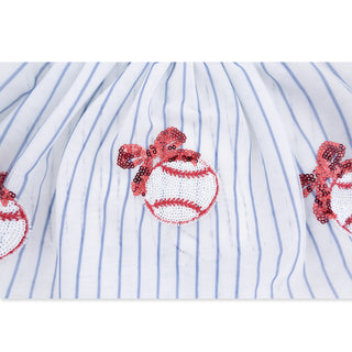 Baseball Stripe Tutu Skirt W/Bike Shorts