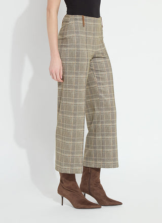 Livia Crop Pant Smoked Green Plaid