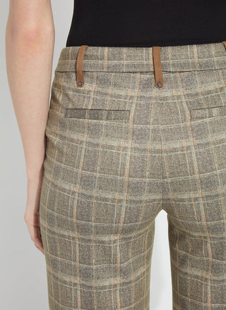 Livia Crop Pant Smoked Green Plaid