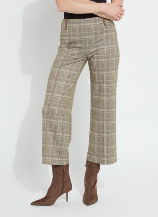 Livia Crop Pant Smoked Green Plaid