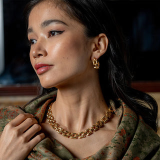 Pathway Petite Link Necklace Gold 17”