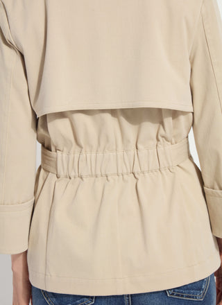 Dakota Cotton Cropped Trench Crisp Khaki