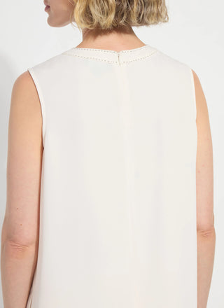 Kavita Crew Neck Contrast Stitching Blouse