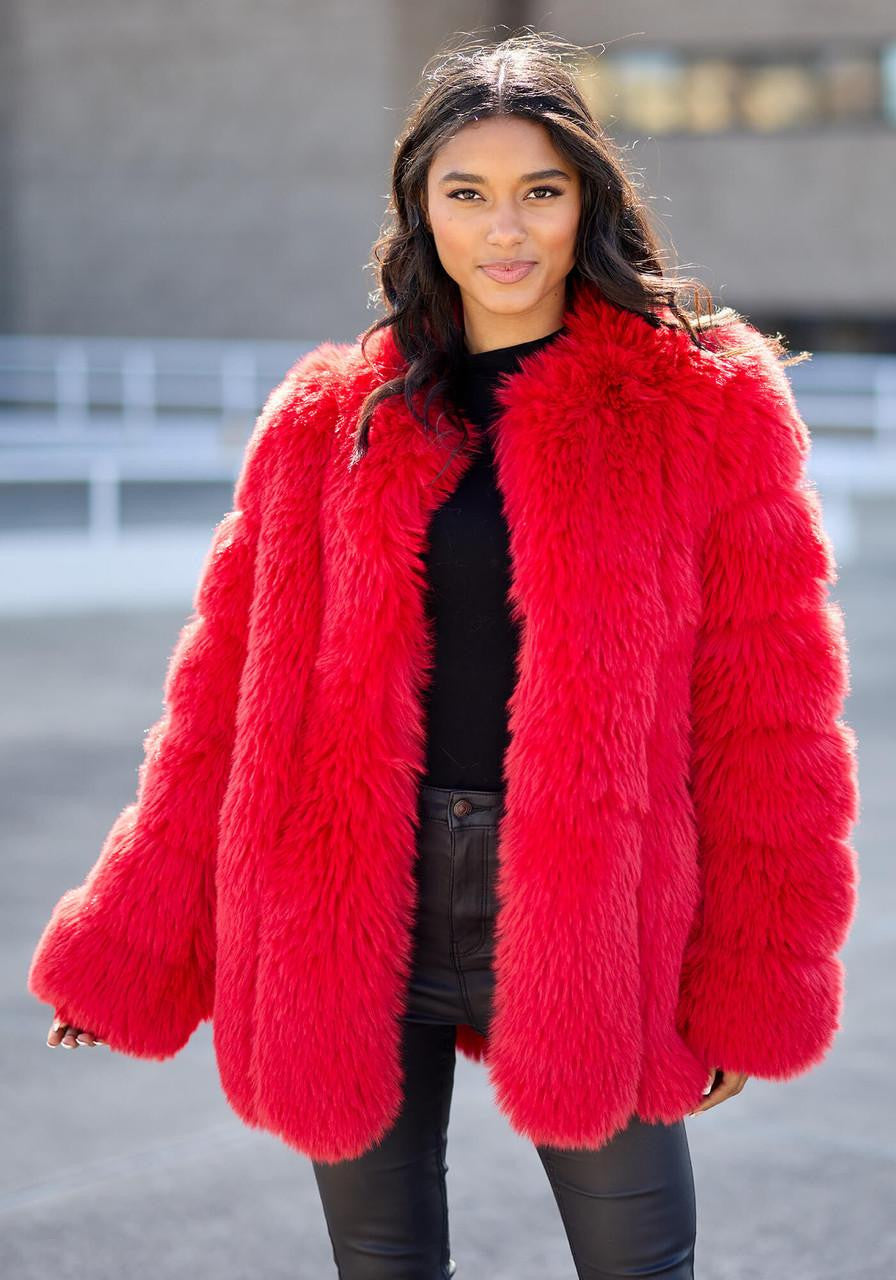 Avante Fox Coat Cherry