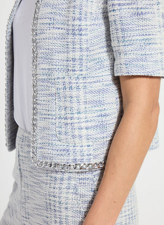 Lily Summer Azzurro Tweed Jacket