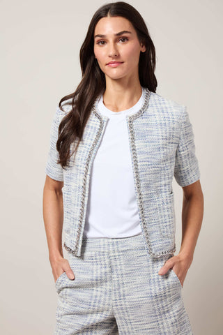 Lily Summer Azzurro Tweed Jacket