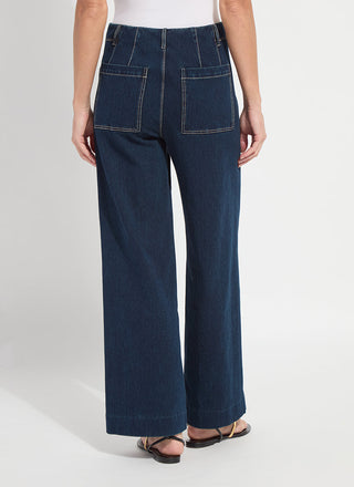 Nova Hi Waist Pintuck Denim Indigo
