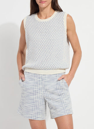 Claire Textured Mesh Sweater Shell