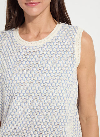 Claire Textured Mesh Sweater Shell