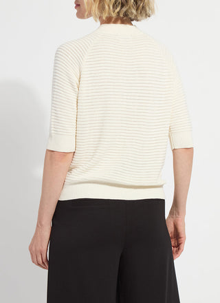 Regina Short Sleeve Cardigan Ecru